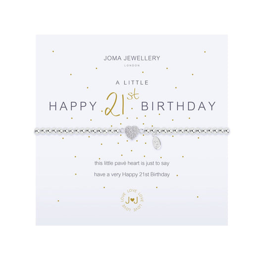 A Little 'Happy 21st Birthday' Bracelet | Silver Plated