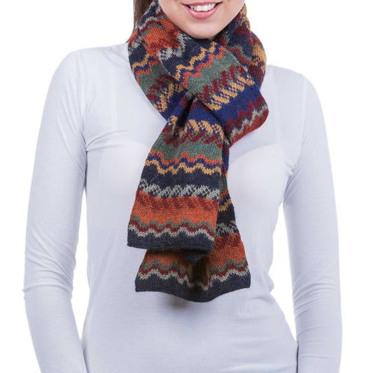 Alpaca Wool Striped Scarf - Lavish Winter