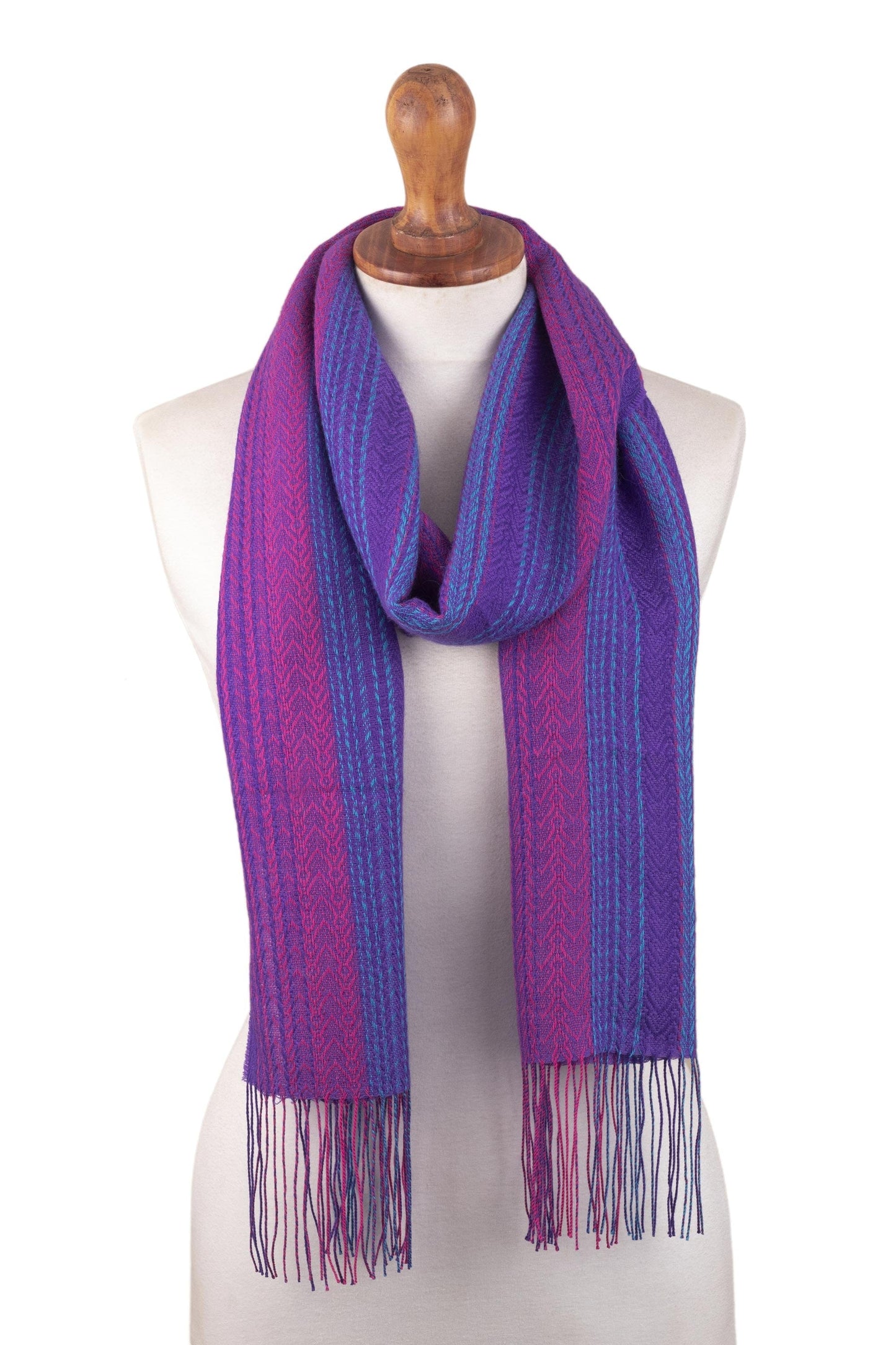 Baby Alpaca and Pima Cotton Blend Scarf from Peru - Darling