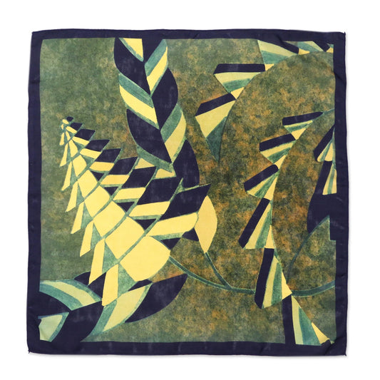 Balinese Nature-Inspired Silk Bandana - Evening Walk