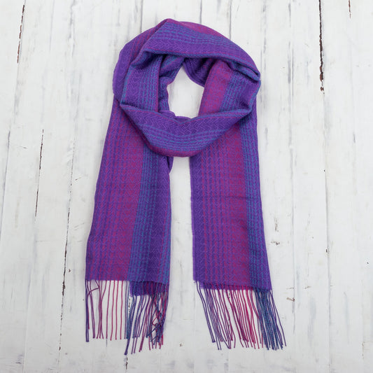 Baby Alpaca and Pima Cotton Blend Scarf from Peru - Darling